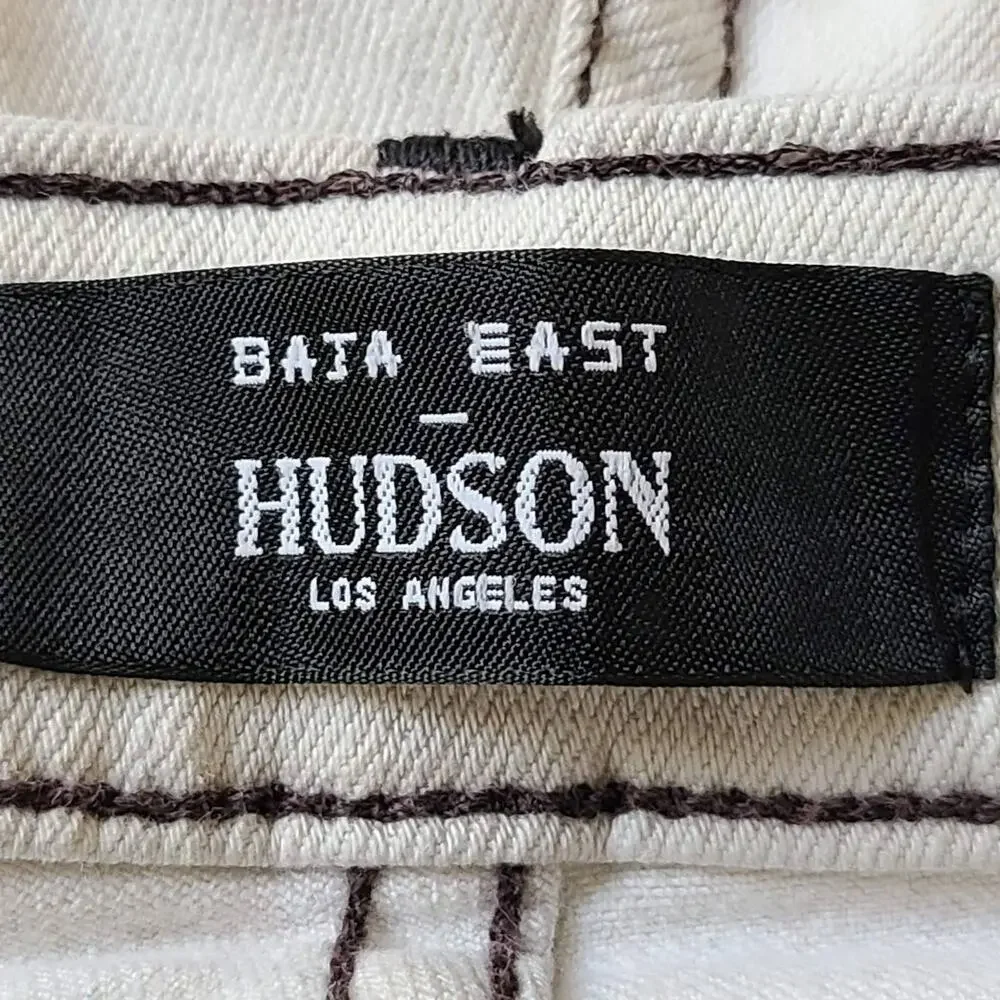 HUDSON x BAJA EAST Holly High-Rise Jeans Black‎ to White BEW4151DBQ Women's 28